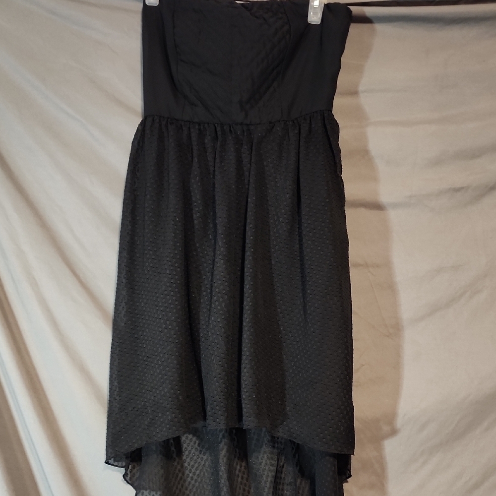 Papaya Black High Low Strapless Dress